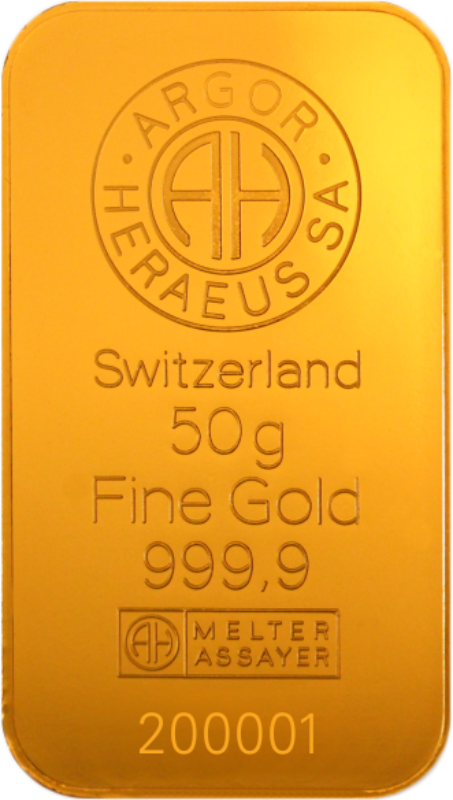 Zlata palica Argor-Heraeus 50 g