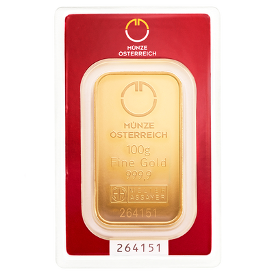 Zlata palica Austrian Mint 100 g