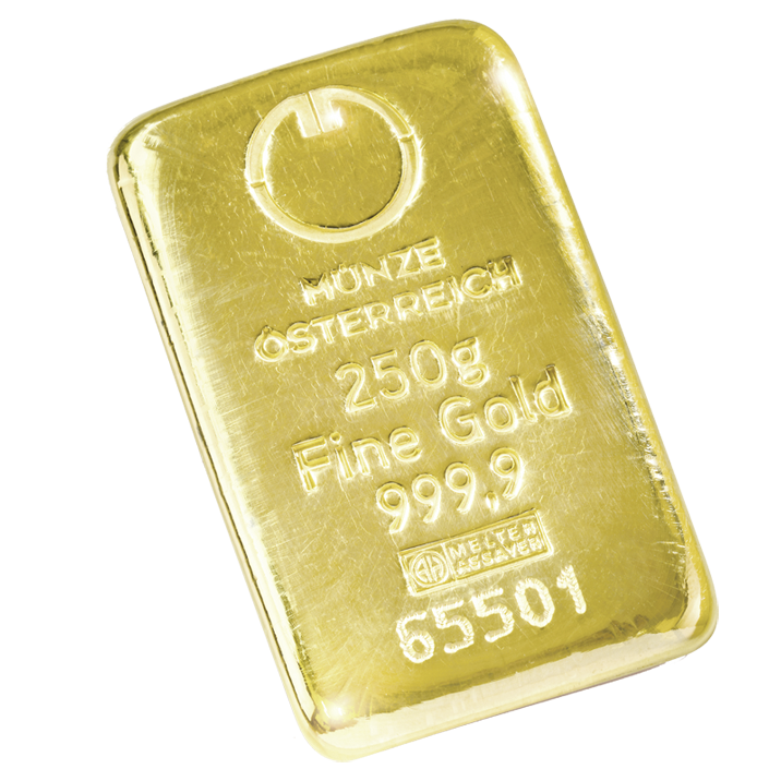 Zlata palica Austrian Mint 250 g